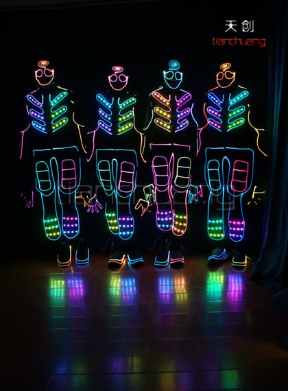 2016 Led Luminous Tron Dance Robot Costume